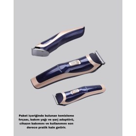 Resim Al-Fil Teknoloji Çelik Bıçaklı Unisex Şarjlı Tıraş Makinesi - Sessiz Motor Kablosuz ve Ayarlanabilir 