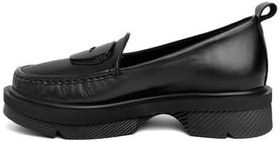 Resim MAMMAMİA D24YA-850 KALIN TABAN LOAFER DERİ KADIN AYAKKABI Siyah 3 