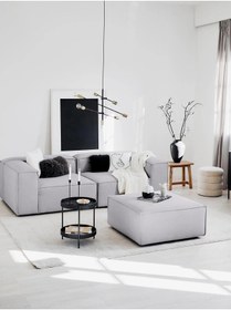 Resim S Home Design Concept Frida 2 Modül Puf Modüler Kanepe Koltuk Köşe, Keten, Gri 