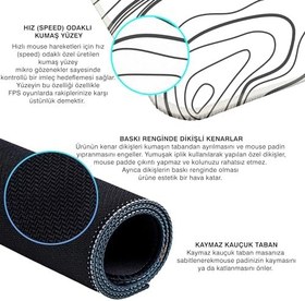 Resim Porge Gaming Mouse Pad 70x30, 90x40 Mouse Pad XXL Büyük Oyuncu Mouse Pad (Dark White, 70x30 cm) 