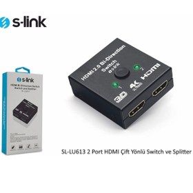 Resim S-Link Sl-lu613 2 Port Çift Yönlü Hdmı Swıtch Ve Splıtter 