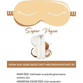 Resim Missha Besleyici&Aydınlatıcı Vegan Uyku Maskesi10g Talks Vegan Squeeze Pocket Sleeping Mask Mega Nutritious 