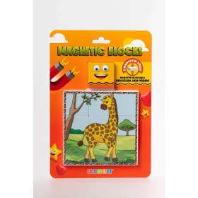 Resim Hype Store Manyetik Blok Çift Taraflı 9 Parçalı Mıknatıslı Puzzle 2 Görsel -Fil Yapboz 