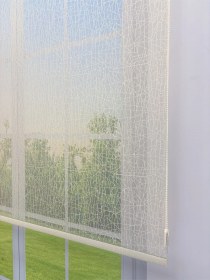 Resim Olympos Serisi Kırçıllı Desenli Çift Mekanizmalı Bej Tül Stor Krem Perde Bej 