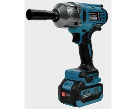 Resim Akülü Kömürsüz Motor 800 Nm Torklu Şarjlı Somun Sıkma Bijon Sökme Seti Mavi EEA405 