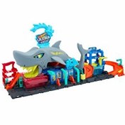 Resim Hot Wheels Şehri Muhteşem Köpek Balığı Araba Yıkama Oyun Seti HTN82 