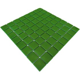 Resim MozaiKristaL Yaşam alanlarının tüm yüzeyleri için 38x38x5 mm Yeşil Cam Mozaik ( 1 Koli = 1 m2 Fiyatıdır ) 