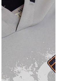 Resim Breeze Erkek Çocuk Yazı Baskılı Sweatshirt 9-16 Yaş, Buz Mavisi-buz Mavisi Buz Mavi 