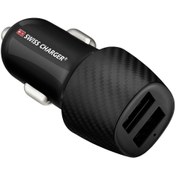 Resim Swiss Charger 17W Usb Araç İçi Hızlı Şarj - Çakmaklık Şarj-SCH-50027 