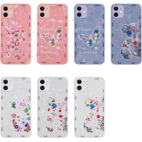 Resim Apple Uyumlu iPhone İphone 11 Uyumlu Desenli Sert Silikon Mumila Kılıf-pink Mouse - 