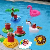 Resim 9 Parça Tropikal Havuz Partisi İçecek Tutucuları - Yaz Kutlamaları için Şişirilebilir Flamingo, Kuğu & Donut Bardak Altlıkları, Kış ve Yeni Yıl için Mükemmel 