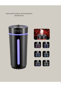 Resim Led Işıklı Aromaterapi Hava Nemlendirici Ultrasonik Sessiz Nem Ay 