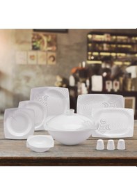 Resim Karaca Square Bone Together Alone 60 Parça 12 Kişilik Yemek Takımı 