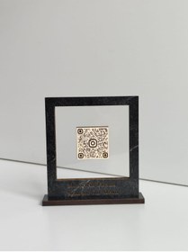 Resim HARPİES IBAN Standı| Hesap Bilgileri Karekod Stant|QR Kod Ödeme Ahşap Masaüstü Çerçeve|Menü Standı|MK5003 