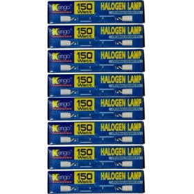 Resim Kengo 150W Sarı Işık R7S Duylu 78 mm Dim Edilebilir Çubuk Halojen Ampul (8 Adet) 
