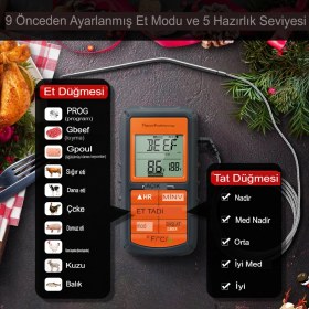 Resim ThermoPro TP-06B Dijital Pişirme Gıda Et Termometresi 