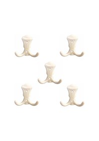 Resim 5 Adet Plastik Beyaz Mobilya Dolap Askı Portmanto Askısı 