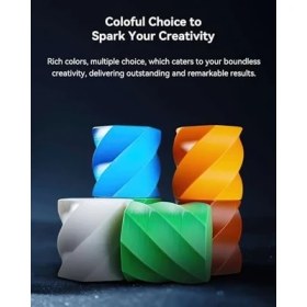 Resim Ender Pla Filament 1,75 Mm, 3D Yazıcı Filament 300 Mm/sn'ye Kadar Yüksek Hız, Geri Dönüştürülebilir Karton Makara, Çoğu Fdm 3D Yazıcıya Uygun - 1 kg (2,2 Lb) Yeşil 