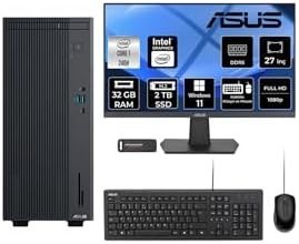 Resim ASUS ExpertCenter P500 Core7 240H 32GB 2TB SSD W11P Masaüstü Bilgisayar + 27" Monitör 