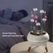 Resim Uzaktan Kumandalı Dinamik Denizanası Nemlendirici & Esansiyel Yağ Difüzörü, 250ml/8.4oz, 300ml/s Çıkış Hızı, 10 Kapsama Alanı, Zamanlayıcı Fonksiyonu, Yatak Odası ve Ofis için Sessiz Çalışma, Ev Dekoru, Ortam Aydınlatması Özelliği, Dayanıklı Plastik Gövde 