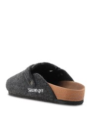 Resim Slazenger Trendy Unisex Kadın Erkek Eva House İndoor Keçe Önü Kapalı Terlik Füme 