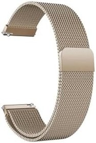 Resim Galaxy Watch 6 Classic 40-43-44-47mm Metal Hasır Kordon 20 Uyumlu mm Güçlü Mıknatıs Retro Gold 