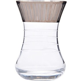 Resim Camhare Beliz Platin 6 Lı Çay Bardağı 42381 Şeffaf 