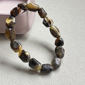 Resim Doğal Baltık Kehribar Bileklik, Punk Tarzı Gerçek Ham Kehribar Boncuklar, Kasım Doğum Taşı, Kaplama Yok, Jeoloji Çalışma Hediyesi, Fosil Reçine İçerikli, Unisex Takı 