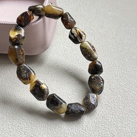 Resim Doğal Baltık Kehribar Bileklik, Punk Tarzı Gerçek Ham Kehribar Boncuklar, Kasım Doğum Taşı, Kaplama Yok, Jeoloji Çalışma Hediyesi, Fosil Reçine İçerikli, Unisex Takı 