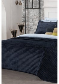 Resim Sarev Dustin Lacivert Çift Kişilik Yatak Örtüsü Seti 