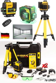 Resim stilmax Çok Fonksiyonlu Otomatik Hizalamalı Kumandalı 16 Köşe Yeşil Çizgi Lazer Hizalama Makinesi Tripot Set 