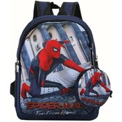 Resim Wangxi Marvel Spider-man Temalı Sırt Çantası Ve Sikke Cüzdan Seti Spiderman Omuz Çantası Kırmızı Siyah Okul İş Seyahat Arka Kapak 