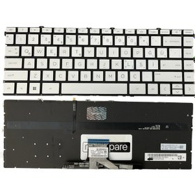 Resim Hp Uyumlu Pavilion 14-dv0008nt 2w6j7ea , 14-dv0009nt 2w6j8ea Işıklı Klavye Gümüş Tr 