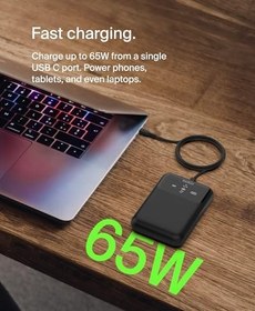 Resim Belkin BoostCharge 3 Portlu Dizüstü Powerbank 20K, USB-C ve USB-A Portları, Hızlı Şarj USB-C Güç Dağıtımı, MacBook, iPhone 17, 16 Serisi, iPad Pro, Galaxy S25 vb. için Taşınabilir Şarj Cihazı - Siyah 