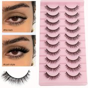 Resim 10 Çift Doğal Hacim Kıvır Kirpikleri - Yumuşak, Kokusuz, 13-15mm Uzunlukta, Günlük Kullanım, Tarih Gece ve Parti Makyajı İçin Mükemmel, Kadınlar İçin İdeal Hediye, Günlük Kirpikler | Doğal Tarz Kirpikleri | Kıvır Kirpikleri 