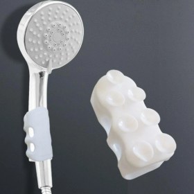 Resim Buffer Su Geçirmeyen Dayanıklı Kancalı Banyo Duş Başlığı Askı Tutucu Silikon Güçlü Vantuz Vakum Aparatı 