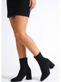 Resim Elit 25kmst1180t Kadın Topuklu Bot Siyah Siyah 