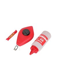Resim Workpro Wp329019 Çizim İpi Seti 115gr Kırmızı Çizim İpi Boyası + Mini Su Terazisi + 30m Çizim İpi Fr Wp329019 