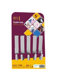 Resim 5'li Pratik Askı Kapı Üstü Askı Antrasit 