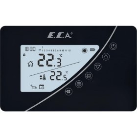 Resim E.C.A Poly Touch 400B Kablosuz Oda Termostatı Siyah 7006903006 