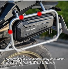 Resim Xianwen Hallow Rockbros Motosiklet Sert Kabuklu Çanta Siyah Siyah 
