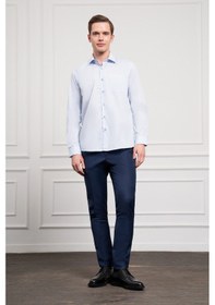 Resim Erkek A. Mavi Basic Regular Fit Sert Yaka Cepli Gömlek 25mc004032311 A. Mavi A. Mavi 