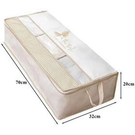 Resim 4 Adet Pencereli Baza Hurç Baza Altı Düzenleyici Hurç 70 32 30 Cm Gri-beyaz 