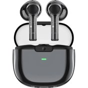Resim Recci Hi-Fi Ses Kaliteli Kulak İçi Bluetooth Kulaklık REP-W50 Amber Serisi Şeffaf Tasarım V5.3 Siyah 