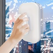 Resim 1 adet Çift Taraflı Manyetik Cam Temizleyici, Pencere 3-10mm için Kolay Ulaşım, 2.5m Premium Güvenlik Halatı ile, Güçlü Dezenfeksiyon Süngeri, Değiştirilebilir ve Yıkanabilir, Geniş Tutma Kolu Tasarımı ile Ev ve Yüksek Kat Pencereleri Temizliği için, Manyetik Pencere Temizleyici 