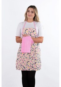 Resim Damla Sıvı Geçirmez Su Geçirmez Mutfak Önlüğü Havlulu Mutfak Önlüğü Pembe 