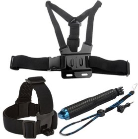 Resim Gplus Kafa Bandı Göğüs Kemerli 50 Cm Monopod 4 Parça Aksesuar Seti 
