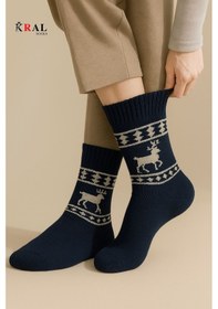 Resim Kral Socks Unisex 3'lü Alpaka Yünlü Çorap Termal Kalın Yumuşak Kışlık Bot Çorabı Asorti 