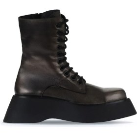 Resim Bueno Shoes Gri Deri Kadın Dolgu Topuklu Bot 01WV5103 01WV5103 