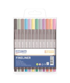 Resim Fineliner 12 Renk 0.4 Mm Gri 